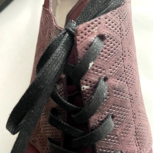 Miz Mooz Womens Oxfords EU 41 / US 9.5 Trudy Eggplant Maroon Leather Office Work - Picture 6 of 15